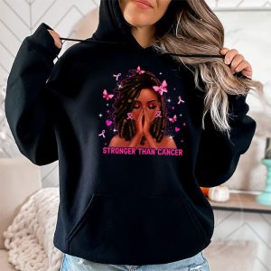 Black Women Melanin Queen Stronger Than Breast Cancer Fight Hoodie 2