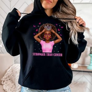 Black Women Melanin Queen Stronger Than Breast Cancer Fight Hoodie 2 4