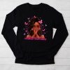 Black Women Melanin Queen Stronger Than Breast Cancer Fight Longsleeve Tee