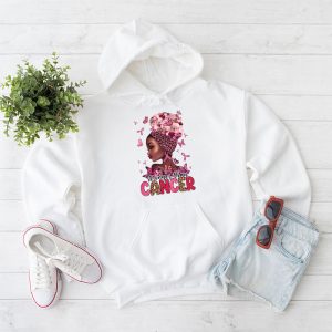 Black Women Queen Stronger Than Breast Cancer Pink Ribbon Hoodie 1 4