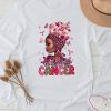Black Women Queen Stronger Than Breast Cancer Pink Ribbon Longsleeve Tee