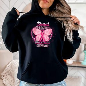 Blessed To Be Called Breast Cancer Survivor Pink Butterfly Hoodie 2 9