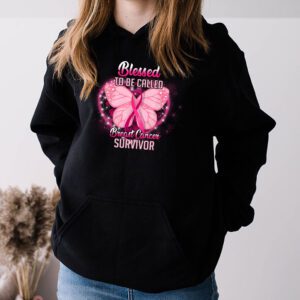 Blessed To Be Called Breast Cancer Survivor Pink Butterfly Hoodie 3 9