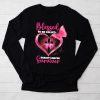 Blessed To Be Called Breast Cancer Survivor Pink Butterfly Longsleeve Tee