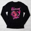 Blessed To Be Called Breast Cancer Survivor Pink Butterfly Longsleeve Tee