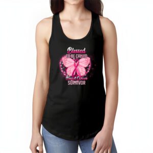 Blessed To Be Called Breast Cancer Survivor Pink Butterfly Tank Top 1 4
