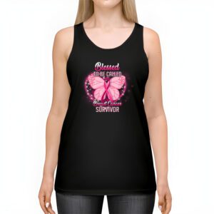 Blessed To Be Called Breast Cancer Survivor Pink Butterfly Tank Top 2 4