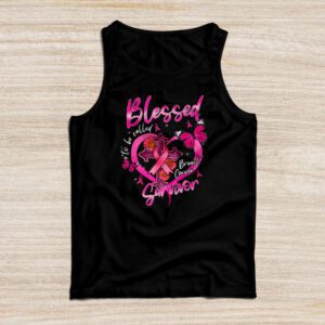 Blessed To Be Called Breast Cancer Survivor Pink Butterfly Tank Top