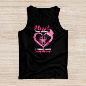 Blessed To Be Called Breast Cancer Survivor Pink Butterfly Tank Top