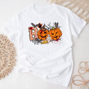 Halloween T Shirt Ideas Boo Halloween Costume Spiders, Ghosts, Pumkin & Witch Hat T-Shirt