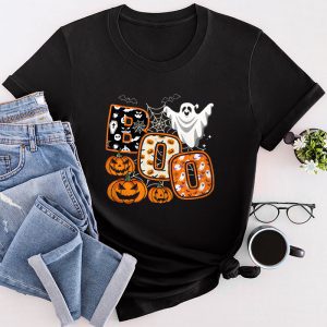 Halloween T Shirt Ideas Boo Halloween Costume Spiders, Ghosts, Pumkin & Witch Hat T-Shirt
