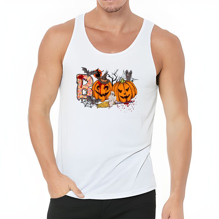 Boo Halloween Costume Spiders Ghosts Pumkin Witch Hat Tank Top 3 3