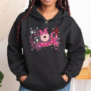 Boo Halloween Pumpkin Pink Ribbon Witch Breast Cancer Hoodie 1 4