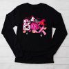 Boo Halloween Pumpkin Pink Ribbon Witch Breast Cancer Longsleeve Tee