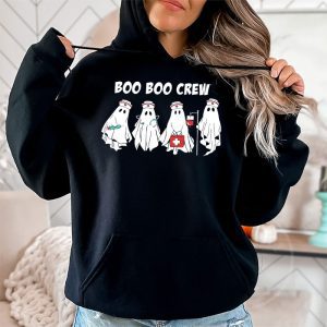 Boo boo Crew Nurse Halloween Ghost Costume Womens Hoodie 2