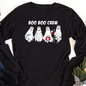 Boo boo Crew Nurse Halloween Ghost Costume Womens Longsleeve Tee 1