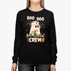 Boo boo Crew Nurse Halloween Ghost Costume Womens Longsleeve Tee 2 3