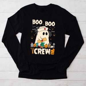 Boo boo Crew Nurse Halloween Ghost Costume Womens Longsleeve Tee