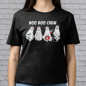 Boo boo Crew Nurse Halloween Ghost Costume Womens T Shirt 2