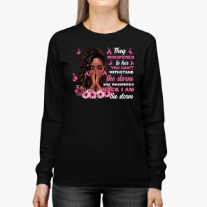 Breast Cancer Awareness Black Women Warrior Pink Ribbon Longsleeve Tee 3 3