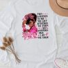 Breast Cancer Awareness Black Women Warrior Pink Ribbon Longsleeve Tee