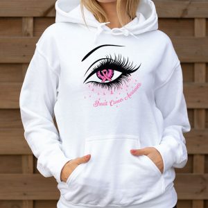 Breast Cancer Awareness Eye Butterfly Ribbon Women Hoodie 3 1