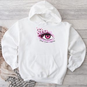 Breast Cancer Awareness Shirt Eye Butterfly Pink Ribbon Perfect Gift Hoodie