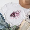 Breast Cancer Awareness Eye Butterfly Ribbon Women T-Shirt