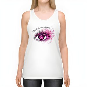 Breast Cancer Awareness Eye Butterfly Ribbon Women Tank Top 2 2