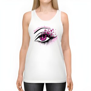 Breast Cancer Awareness Eye Butterfly Ribbon Women Tank Top 2 3