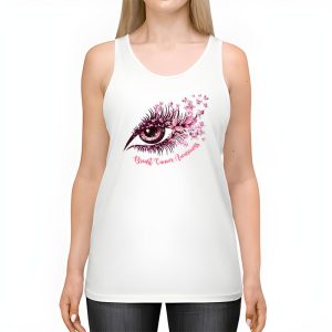 Breast Cancer Awareness Eye Butterfly Ribbon Women Tank Top 2 4