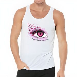 Breast Cancer Awareness Eye Butterfly Ribbon Women Tank Top 3