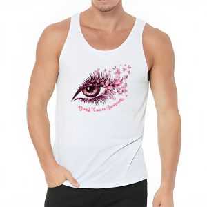 Breast Cancer Awareness Eye Butterfly Ribbon Women Tank Top 3 4