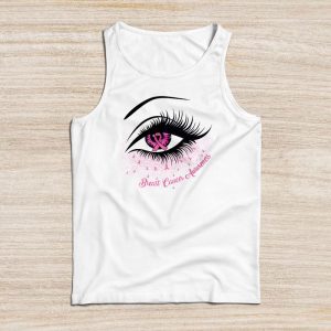 Breast Cancer Awareness Eye Butterfly Ribbon Women Tank Top