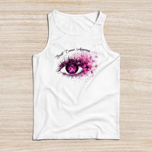 Breast Cancer Awareness Shirt Eye Butterfly Pink Ribbon Perfect Gift Tank Top