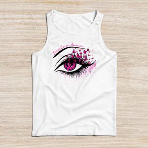 Breast Cancer Awareness Eye Butterfly Ribbon Women Tank Top