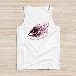 Breast Cancer Awareness Eye Butterfly Ribbon Women Tank Top