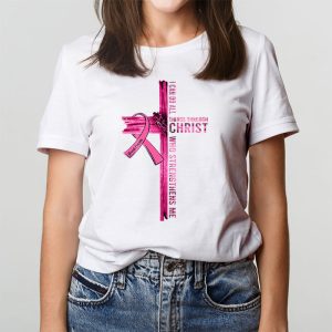 Breast Cancer Awareness Gifts Pink Cross Christian Verse Mom T Shirt 3 1