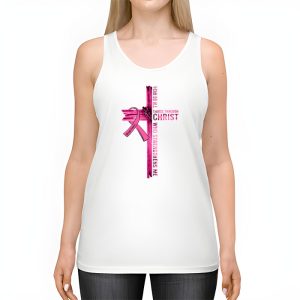 Breast Cancer Awareness Gifts Pink Cross Christian Verse Mom Tank Top 2 1