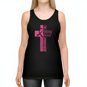 Breast Cancer Awareness Gifts Pink Cross Christian Verse Mom Tank Top 2 2