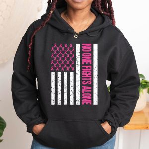 Breast Cancer Awareness Pink Ribbon USA American Flag Men Hoodie 1 1