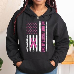 Breast Cancer Awareness Pink Ribbon USA American Flag Men Hoodie 1 2