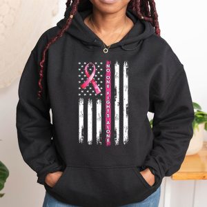 Breast Cancer Awareness Pink Ribbon USA American Flag Men Hoodie 1 3