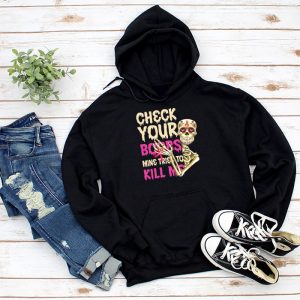 Breast Cancer Awareness Shirt Check Your Boobs Survivor Gift Hoodie