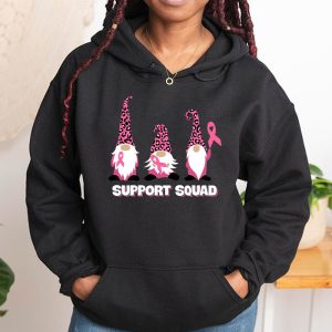 Breast Cancer Awareness Shirt For Women Gnomes Support Squad Hoodie 1 2