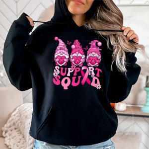 Breast Cancer Awareness Shirt For Women Gnomes Support Squad Hoodie 2 7