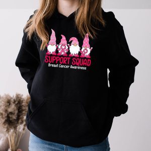 Breast Cancer Awareness Shirt For Women Gnomes Support Squad Hoodie 3 4