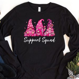 Breast Cancer Awareness Shirt For Women Gnomes Support Squad Longsleeve Tee 1 3