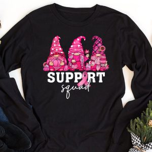 Breast Cancer Awareness Shirt For Women Gnomes Support Squad Longsleeve Tee 1 5