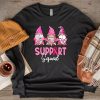 Breast Cancer Awareness Shirt For Women Gnomes Support Squad Longsleeve Tee